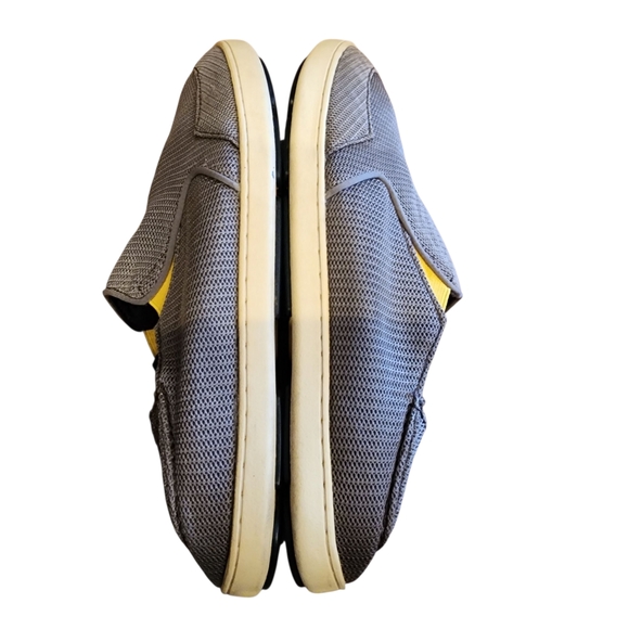 Olukai Nohea Mesh Shoes Mens Grey White Loafers Slip On Sneakers Sz 11